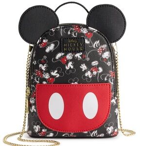 Disney Mickey & Minnie Mouse Convertible 3 Way Crossbody Bag NWT